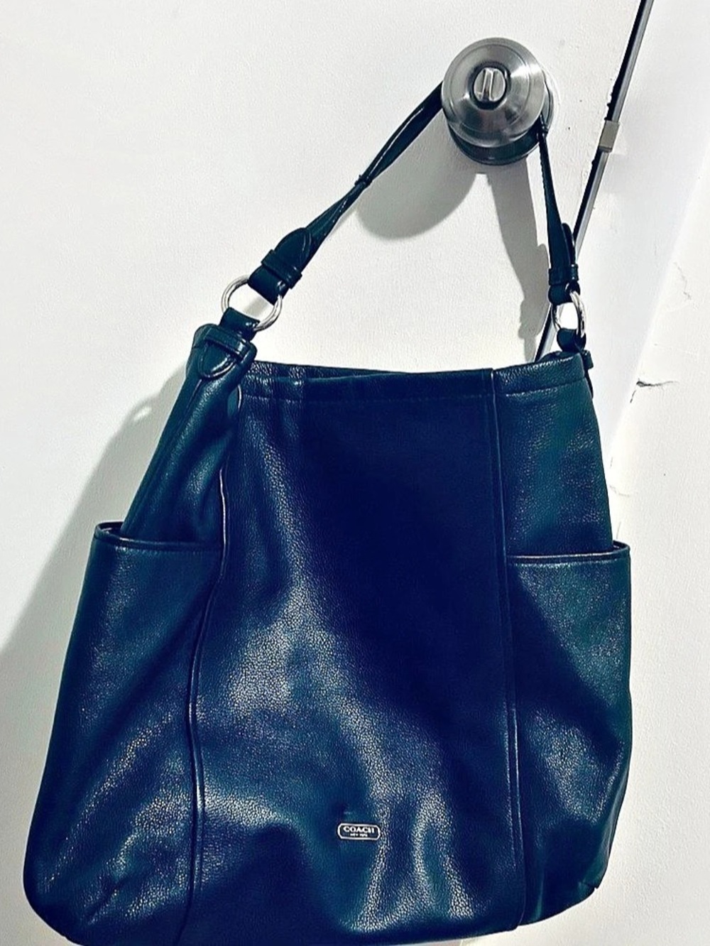 Coach Black Leather Hobo Bag